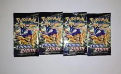 Pokemon Crown Zenith 4 Sealed Booster Packs English TCG Standard Cards - Image 2