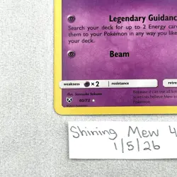 Shining Mew 40/73 Shining Legends Pokemon TCG NM - Image 3