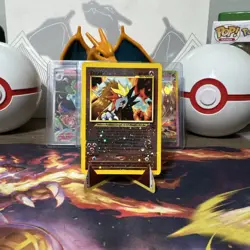 Entei 34 - 1999 Black Star Movie Promo Reverse Holo Pokemon Card *SWIRL* - Image 1