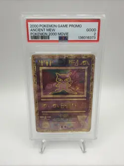 Pokemon Ancient Mew 2000 Movie Game Promo Holo Card PSA 2 - Image 1