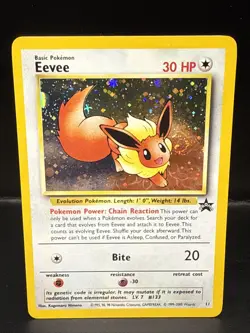 Pokemon - Eevee 11/53 - Wotc - Black Star Promo Holo Swirl BI - Image 1