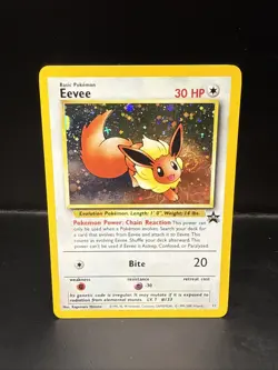 Pokemon - Eevee 11/53 - Wotc - Black Star Promo Holo Swirl BI - Image 3