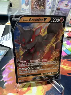 Pokemon TCG Hisuian Arcanine V - 090/195 - Silver Tempest - NM - Holo Rare - Image 1