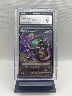 2021 Pokemon Sword and Shield Evolving Skies Garbodor V #100 CGC 9 Mint - Image 1