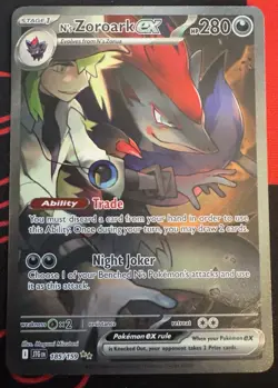 Pokemon Journey Together N's Zoroark EX #185/159 SIR NM Condition - Image 4