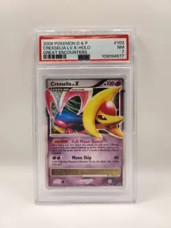 Pokemon Great Encounters Cresselia LV.X Holo 103/106 PSA 7 - Image 1