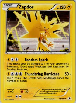 Zapdos 46/113 Legendary Treasures Holo Pokemon TCG NM - Image 1