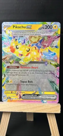 Pokemon TCG Pikachu EX 057/191 Surging Sparks Double Rare - Image 1