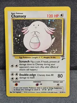 Chansey 🌀SWIRL🌀 3/130 Pokemon - Base Set 2 - Holo Rare - LP/MP - Image 3