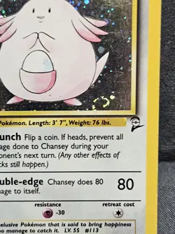 Chansey 🌀SWIRL🌀 3/130 Pokemon - Base Set 2 - Holo Rare - LP/MP - Image 5