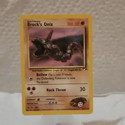 Pokemon Brock's Onix Gym Heroes 069/132 Common 100 HP Regular English - Image 1