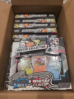 Pokemon Black Bolt And White Flare Unova Poster Collection 12 Box Case. Sealed - Image 1