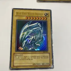 3x Yu-Gi-Oh! Blue-Eyes White Dragon SDK-001 Ultra Rare Playset Damaged - Image 5