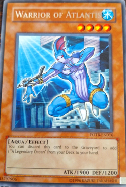 Warrior of Atlantis FOTB-EN016 Rare 1st Edition YuGiOh TCG Card - Image 1