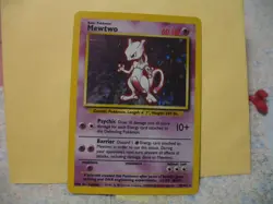 POKEMON BASE SET MEWTWO HOLO/FOIL CARD- #10/102- MP CONDITION! - Image 4