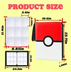 9 Pocket Pokemon Card Binder - 50 Page Binder - New - Image 2