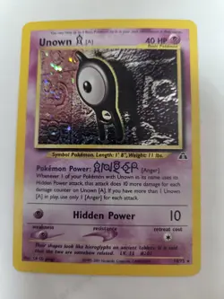 Vintage Pokemon TCG- Unown Holo Rare Card 14/75 Neo Discovery - Image 1