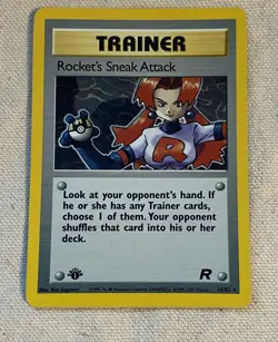 1995 Rockets Sneak Attack Trainer Holo Card Pokemon 16/82 - Image 1