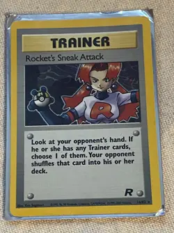 2000 Pokemon Rockets Sneak Attack Trainer Holo Card 16/82 - Image 1
