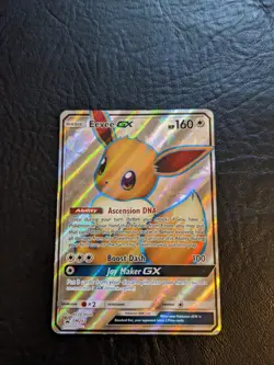 Eevee GX SM242 Black Star Promo 2020 Pokemon TCG Card Full Art Lighty Played - Image 1
