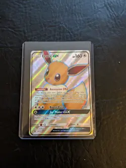 Eevee GX SM242 Black Star Promo 2020 Pokemon TCG Card Full Art Lighty Played - Image 4