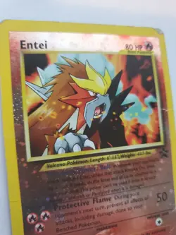 Entei Promo Holo Pokemon Card Base WOTC Played - Image 2