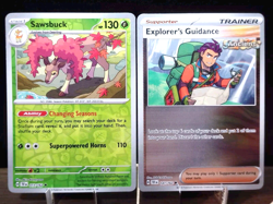 Sawsbuck 017/162 Explorer's Guidance 147/162 Temporal Forces Holo Pokemon Cards - Image 1