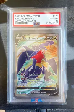 Pokemon Card PSA 10 GEM MT - GARCHOMP V (FA) #178 - 2022 SWSH - Astral Radiance - Image 1
