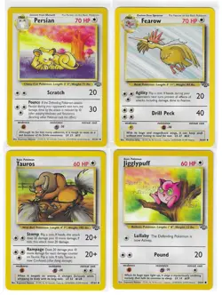 1999 Pokemon Jungle Set 8 Card Lot Colorless Commons Near Mint - Image 1