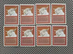 Magic MTG 8x Hurloon Minotaur English Revised 3rd Edition Card Lot LP EX - Image 1