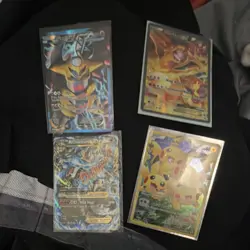 Pokemon TCG Charizard & Pikachu Holo Card Lot - 4 Standard Card Stock Cards - Image 1
