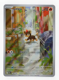 Litleo 139/132 Illustration Rare Pokemon Card Mega Evolutions - English TCG - Image 1