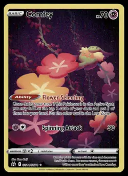Pokemon Cards Comfey GG14/GG70 Crown Zenith Galarian Gallery Holo NM - Image 1