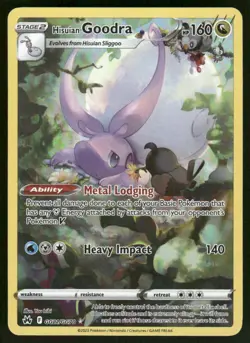 Pokemon Cards Hisuian Goodra GG21/GG70 Crown Zenith Galarian Gallery Holo NM - Image 1
