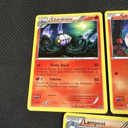 Chandelure 20/99 Litwick 18/99 Lampent 19/99 Next Destinies Pokemon Card 3 - Image 2