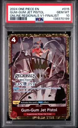 2024 One Piece Online Regional Finalist Card Gum-Gum Jet Pistol ST01-015 PSA 10 - Image 1