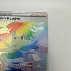 Zinnias Resolve Full Art Secret Rainbow Rare Pokemon Card 225/203 Evolving Skies - Image 3
