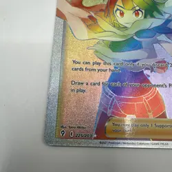 Zinnias Resolve Full Art Secret Rainbow Rare Pokemon Card 225/203 Evolving Skies - Image 5
