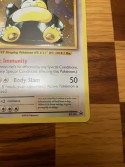 Pokemon TCG Snorlax XY179 Ultra Rare Holo Black Star Promo Card - Image 3