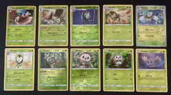 Pokemon TCG Rowlet Evolution Line Lot: 10 Card Collection Set - Image 1