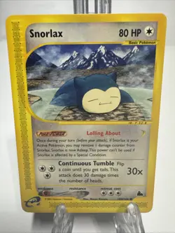 Snorlax 100/144 LP Skyridge Pokemon Card 2003 Non-Holo Vintage TCG - Image 1