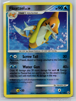 Pokemon Floatzel 26/130 Pokemon Card Diamond & Pearl Rare 2007 Reverse Holo NM - Image 1