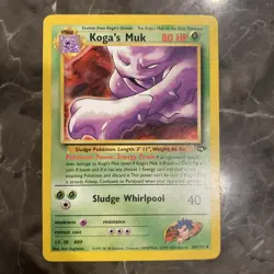 Pokemon TCG Koga's Muk 26/132 Gym Challenge Non-Holo Rare Card - Image 1