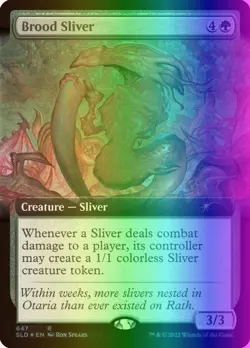 MTG Magic the Gathering Brood Sliver (647/3004) Secret Lair Drop Series NM FOIL - Image 1