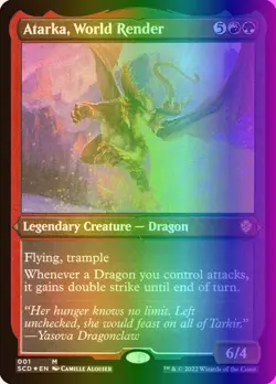 MTG Atarka, World Render (1/418) Starter Commander Decks LP FOIL - Image 1
