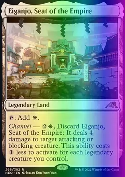 MTG Eiganjo, Seat of the Empire (268/606) Kamigawa Neon Dynasty LP FOIL - Image 1
