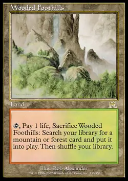 MTG Magic the Gathering Wooded Foothills (330/350) Onslaught MP - Image 1