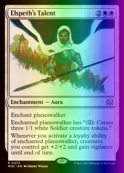 MTG Elspeth's Talent (72/542) March of the Machine Commander LP FOIL - Image 1