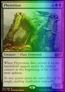 MTG Magic the Gathering Phytotitan (191/298) Magic 2015 LP FOIL - Image 1