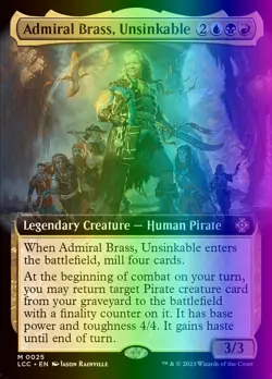 Admiral Brass, Unsinkable (25/401) The Lost Caverns of Ixalan Commander LP FOIL - Image 1